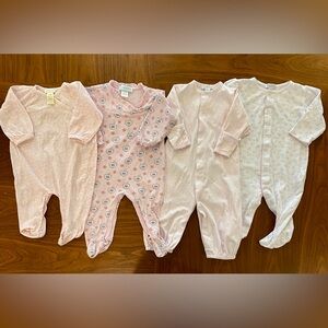 Kissy Kissy, Angel Baby, Feather Baby Pink Baby One Pieces Lot of 4